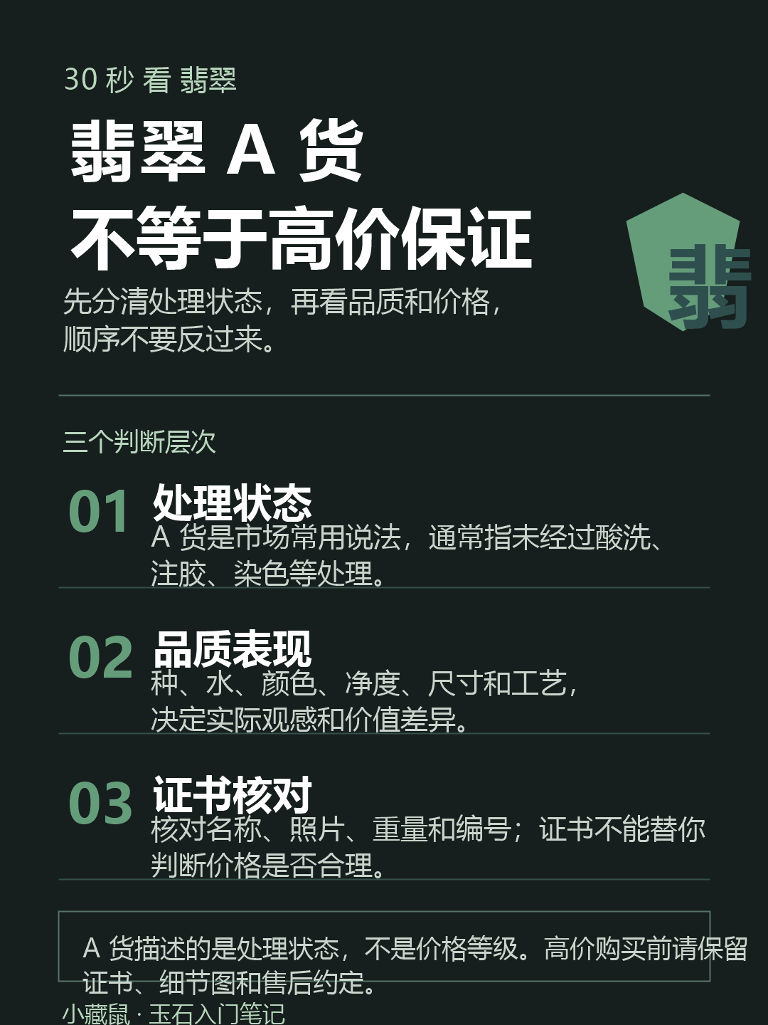 翡翠 A 货与品质判断
